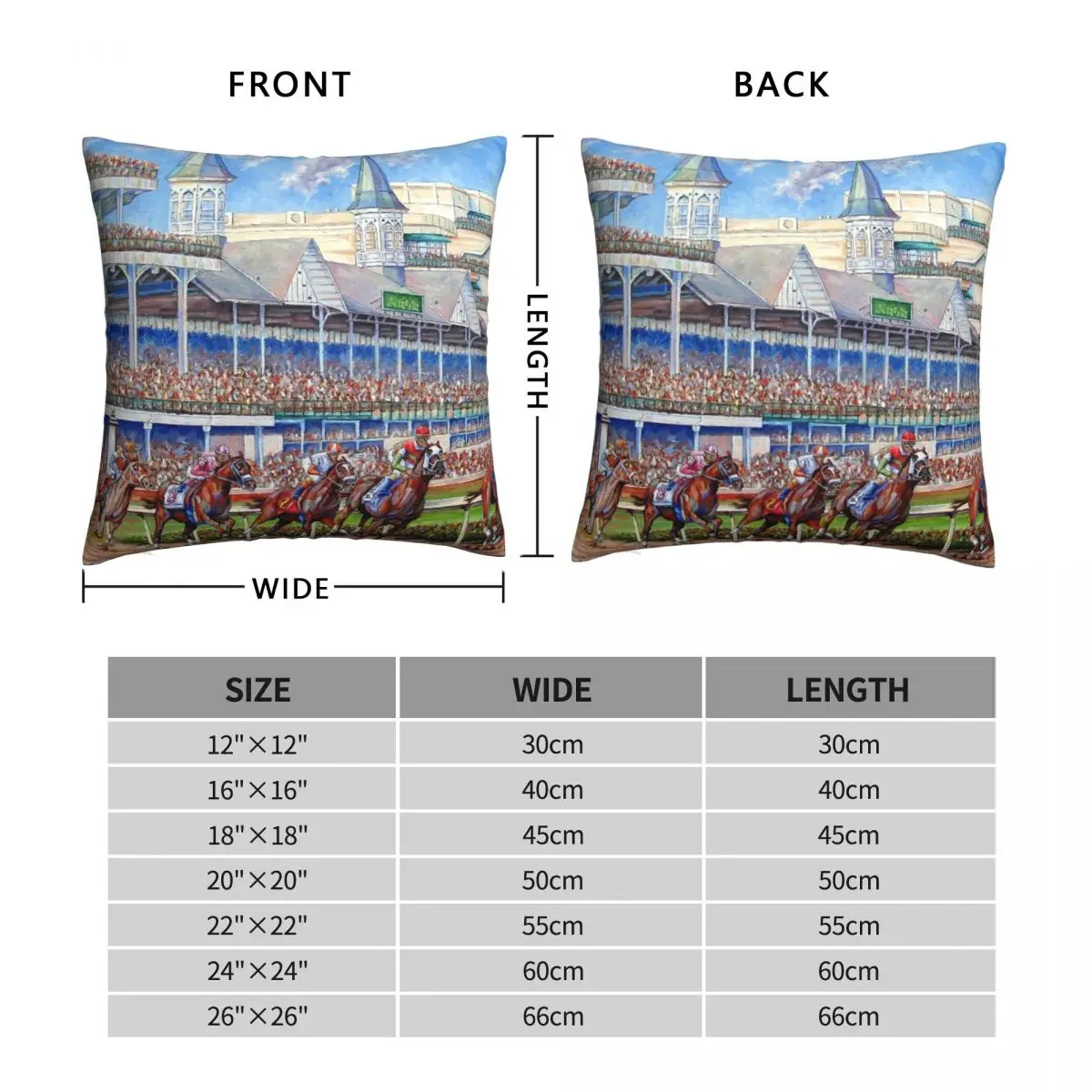 The Kentucky Derby Leading The Field Pillowcase Polyester Linen Velvet Pattern Zip Decor Pillow Case Sofa Cushion Cover 18