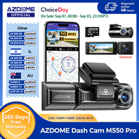 Upgrade AZDOME M550 Pro Dash Cam 4K 5.8Ghz Wi-Fi Support Interior and Rear Cam Car DVR 6 IR Night Vision Parking Monitor dashcam