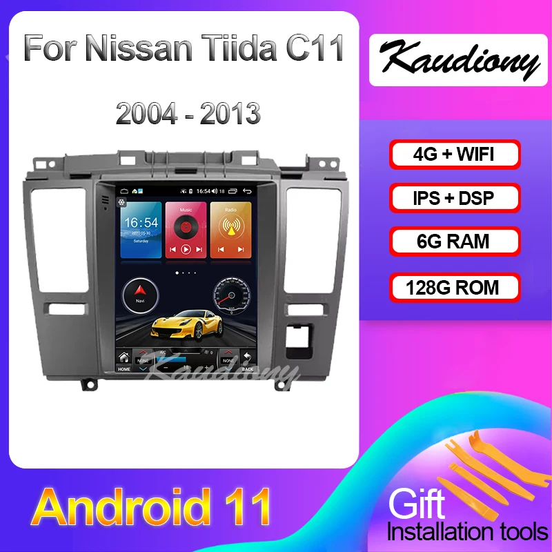 

Kaudiony Tesla Style Android 11 For Nissan Tiida C11 Auto GPS Radio Navigation Car DVD Multimedia Player Stereo 4G DSP 2004-2013