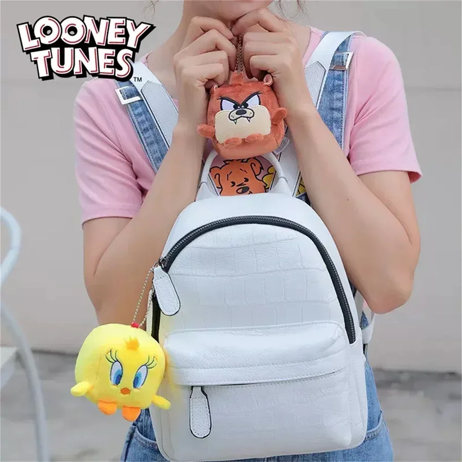Square Looney Tunes Plush Keychain 7cm Bugs Bunny Tweedy Bird TAZ Christmas Gift Soft Cute Cartoon Pendant