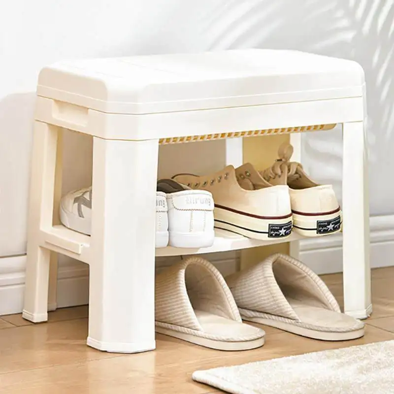 

Складной и складной табурет для пеленания обуви, съемный, можно держать обувь, портативный табурет для ног, пуфик для хранения ванной, гостиной