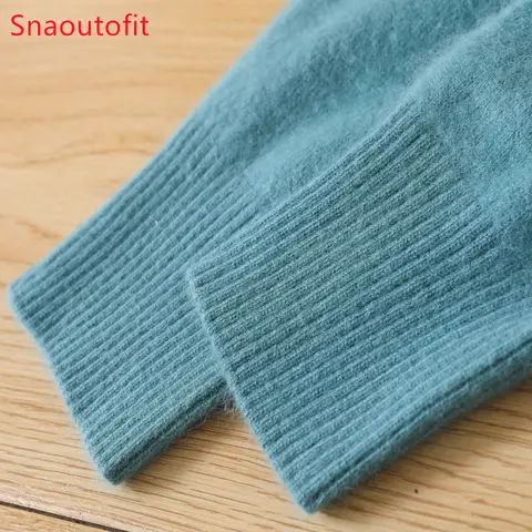 Herrtröja i 100 % ren minkkashmir, O-ringad stickad tröja, höst- och vintertröja, nya långärmade exklusiva tröjor, minktoppar 8 best sales kashmirtröjor - №2