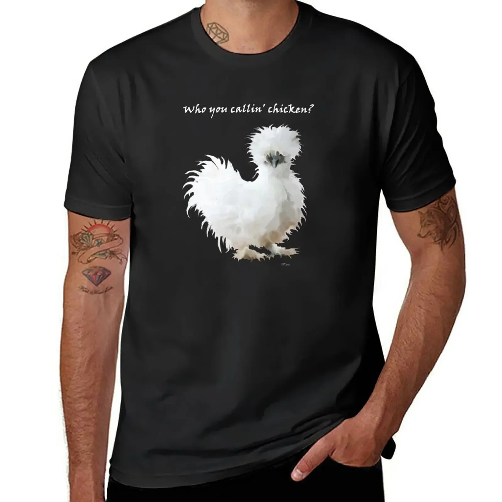 Silly Silkie: Who You Callin' Chicken? T-Shirt oversized summer clothes vintage clothes clothes for men