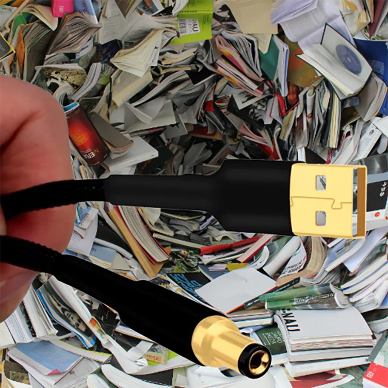 

Premium OCC DC Power Link - USB-A to 2.5mm/2.1mm Gold-Plated Terminals, Voltage Stabilized