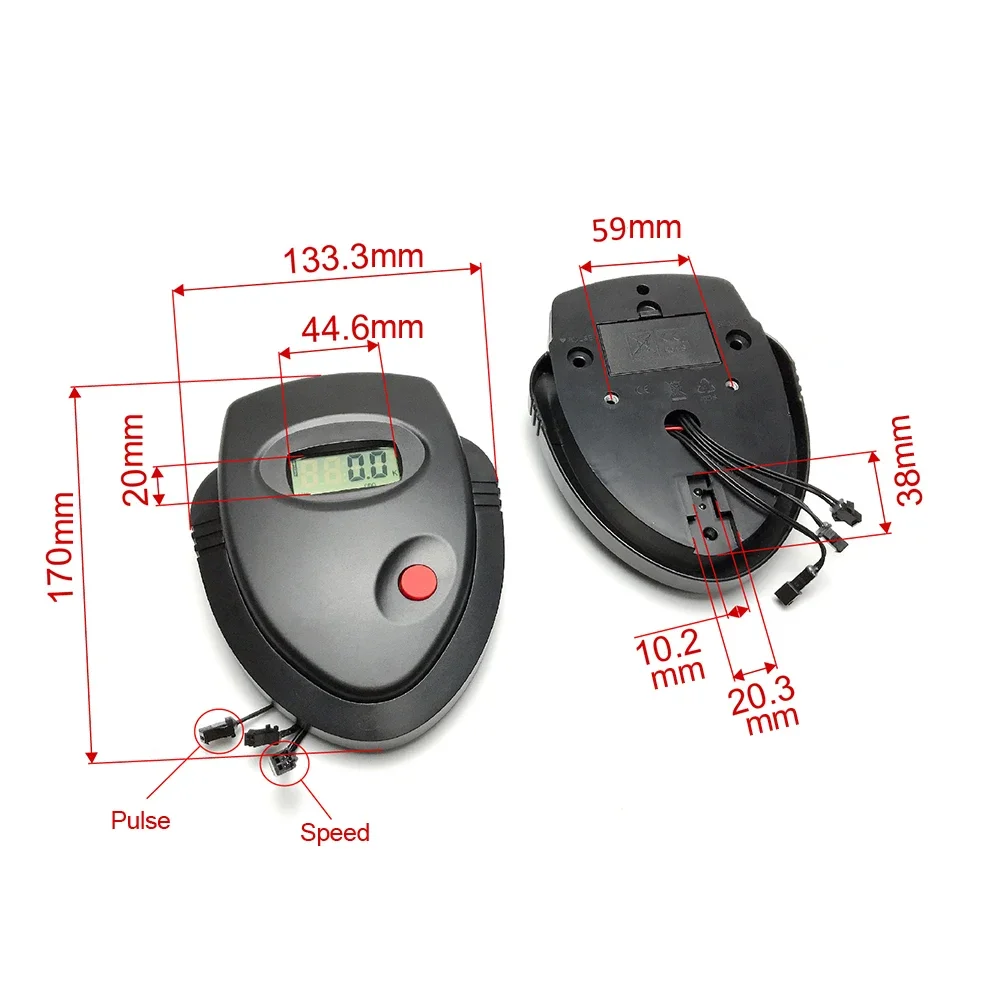 LCD Speedometer Exercise Bike Monitor Home Fitness 44.6*20mm LCD Lightweight Exercise Monitor Easy Installation
