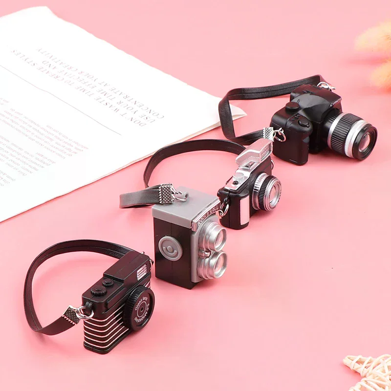1Pc Modello di fotocamera reflex digitale in miniatura per casa delle bambole per accessori decorativi per la casa delle bambole Giochi di imitazione per bambini Regalo