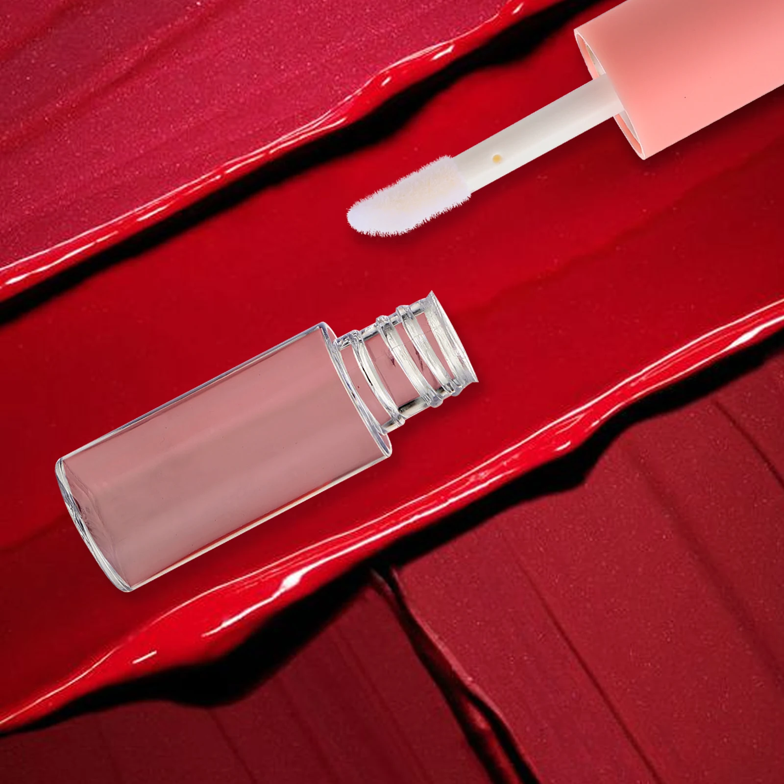

10pcs Gloss Tubes Visible Empty Storage Bottles Diy Lip Color Lip Oil Container Refillable For Women Travel Gift