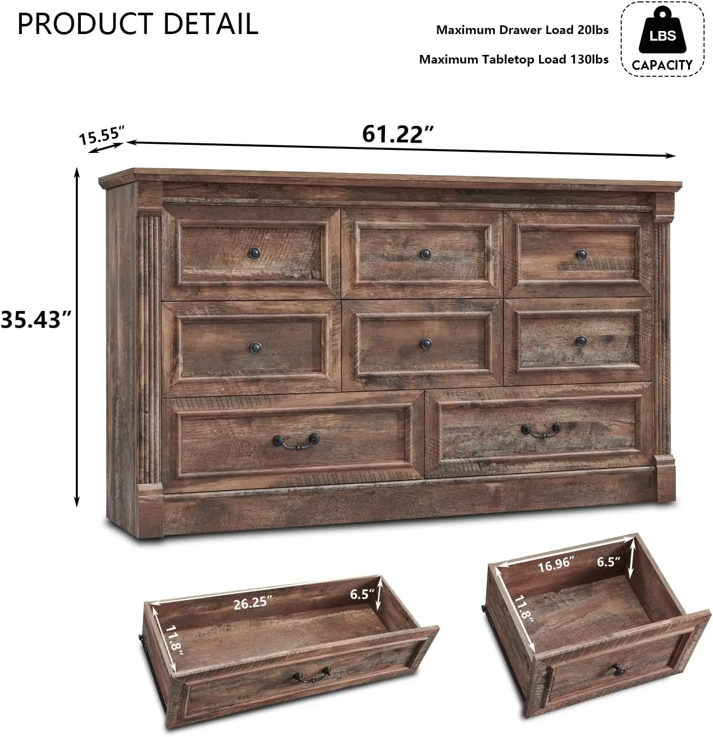 8 Dresser for Bedroom, Farmhouse 61