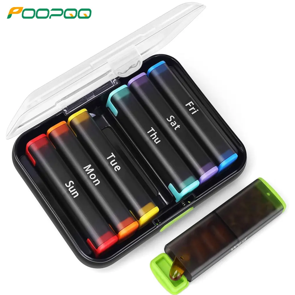 

1pc Weekly Pill Organizer 2 Times A Day, Pills Box 7 Day for Easy Filling, AM PM Pill Case for Vitamins, Medication, Supplements