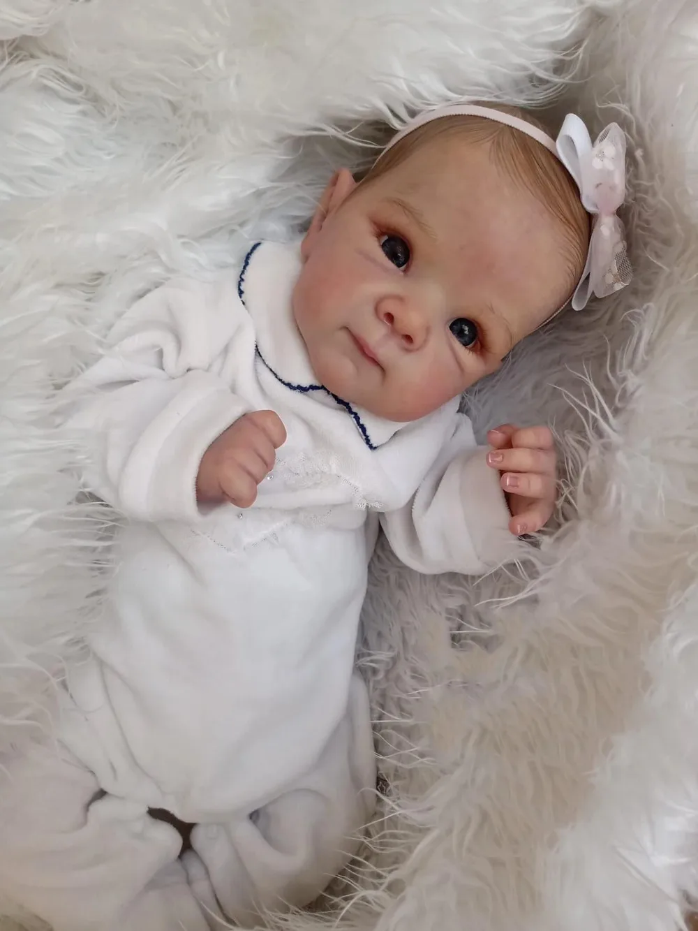 

18inch Already Finished Reborn Baby Doll Bettie Soft Body Newborn Baby Size Hand-Detailed Paint 3D Skin with Visible Veins