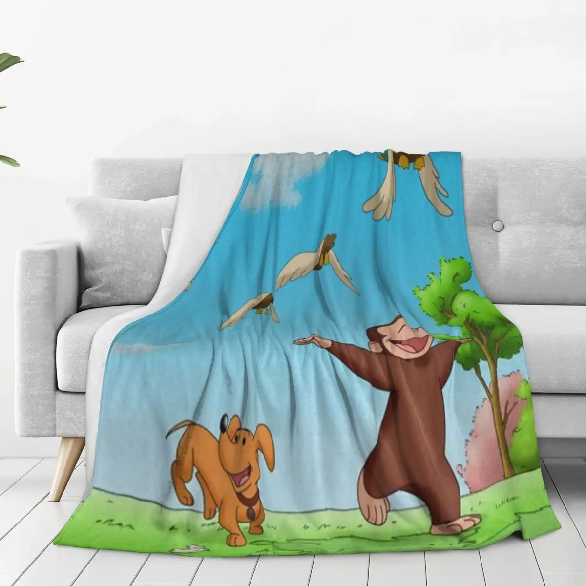 غريب جورج بطانية الفانيلا أريكة رمي بطانية سوبر لينة رمي البطانيات للأريكة الفراش مكتب يلقي المفرش لحاف