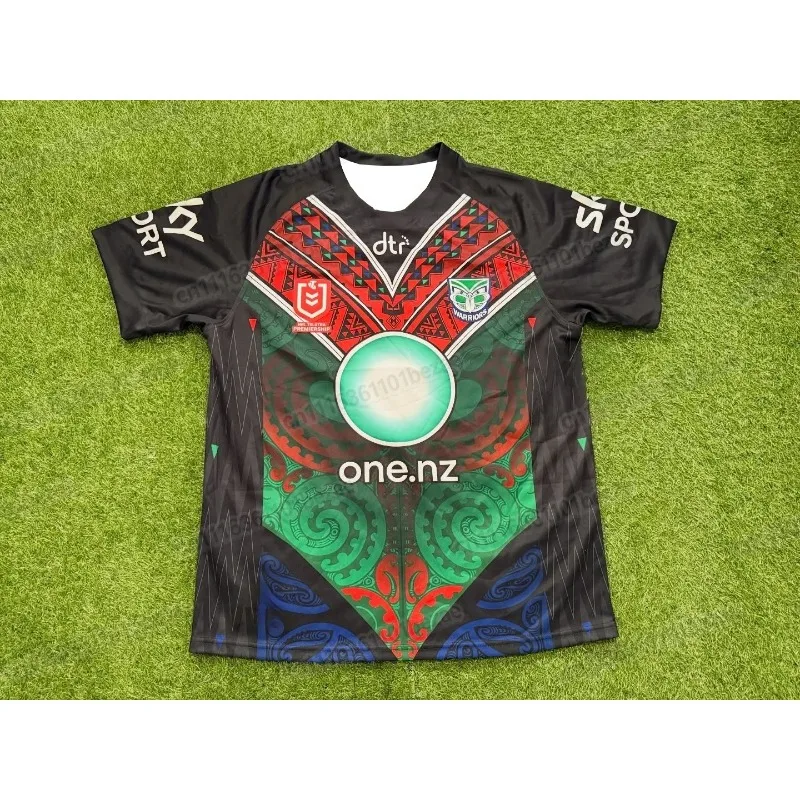New Zealand Warriors Fan Match Training Familien-Trikot im Y2K-Stil, 3D-gedrucktes T-Shirt, atmungsaktives, schnelltrocknendes Oberteil mit kurzen Ärmeln – Detail 10