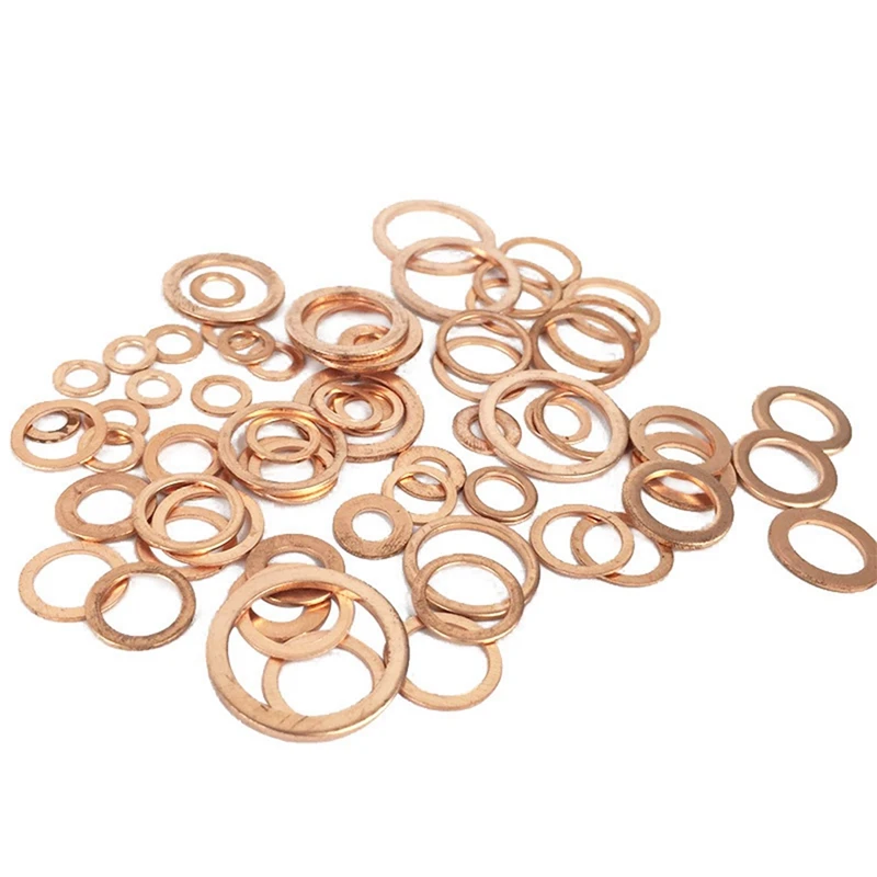 150Pcs Copper Gasket Oil Seal Box O-Type Seal Gasket Mechanical Seal Adhesive Seal Oil Cleaning Machine Combination Kit