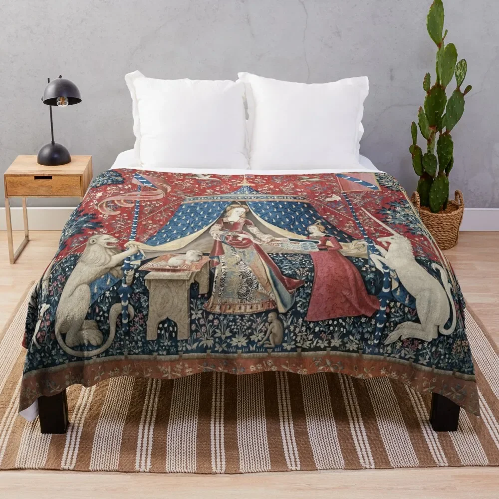 

The Lady and the Unicorn My Only Desire Throw Blanket Modern Design Soft Blanket for Home Decor