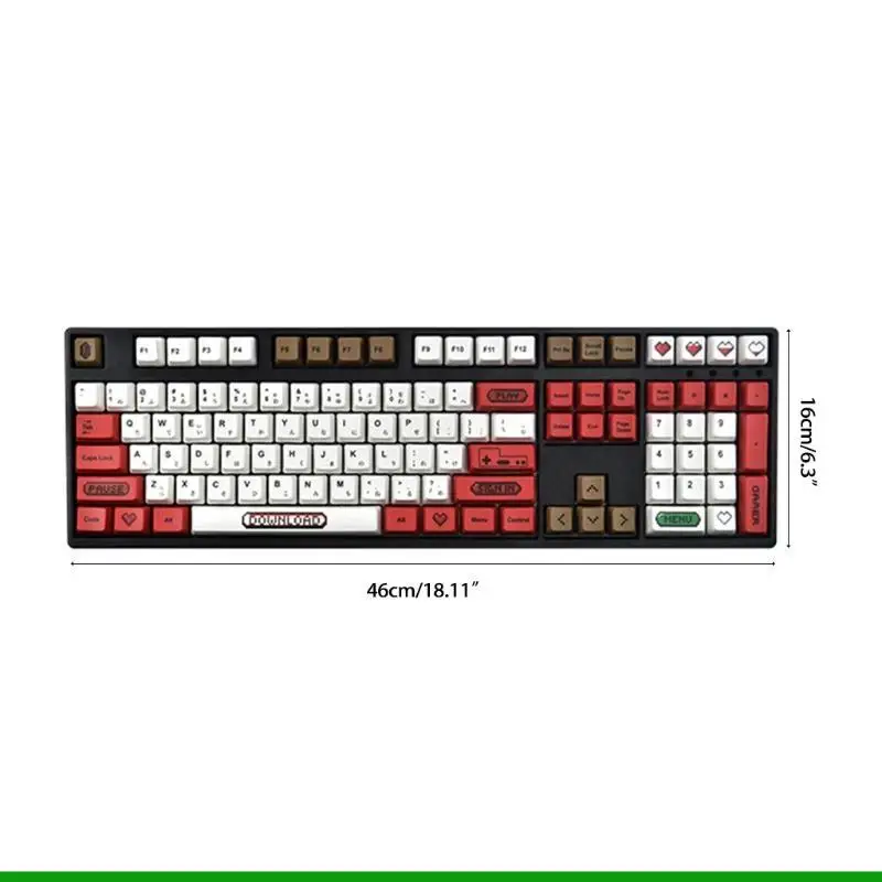 U55C Keycap Cherry Profile PBT Dye Sublimation for Mechanical Keyboard 108Keys