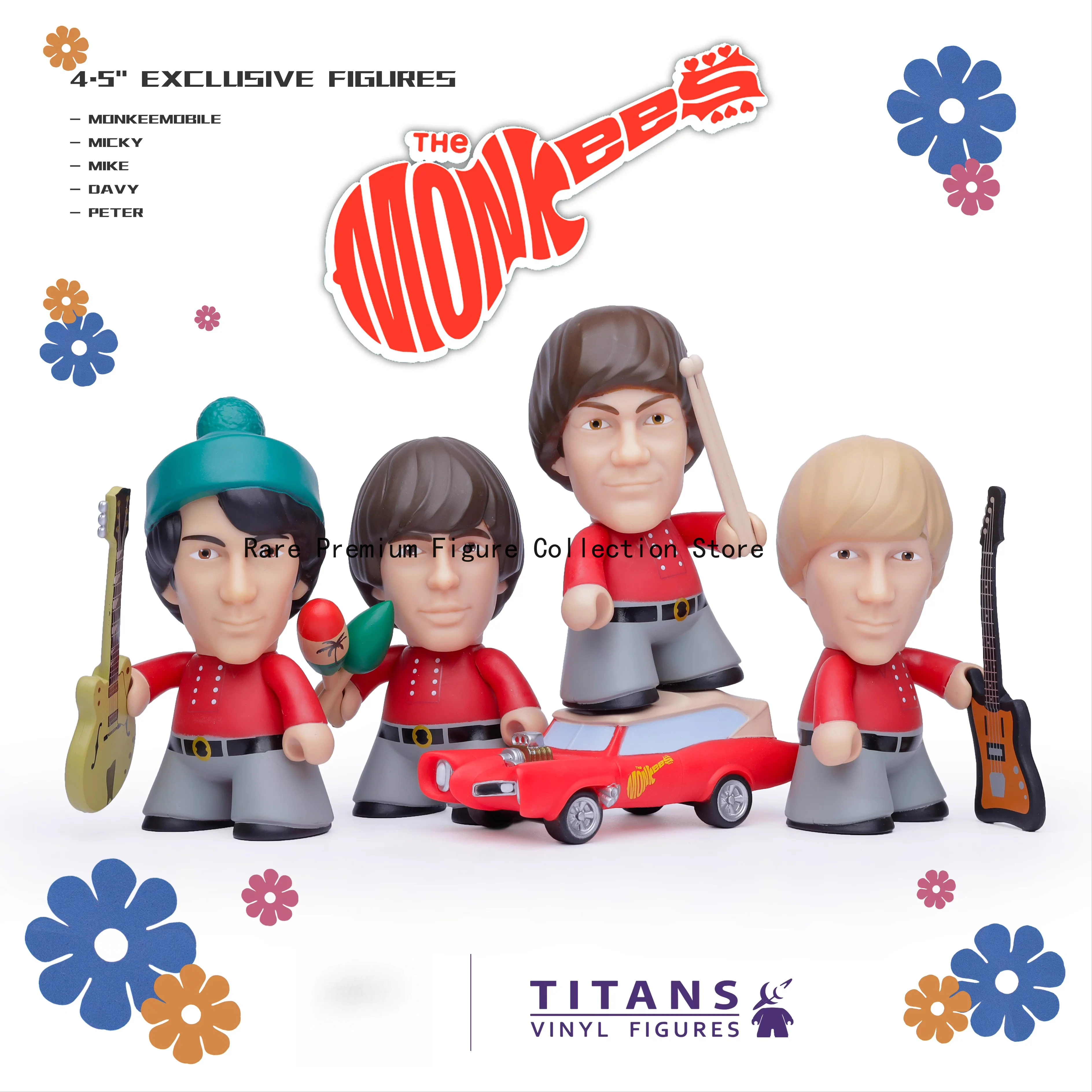 

В наличии Коллекционные фигурки героев «Титаны обезьян» — игрушки-дисплеи на тему ретро-группы для любителей музыки