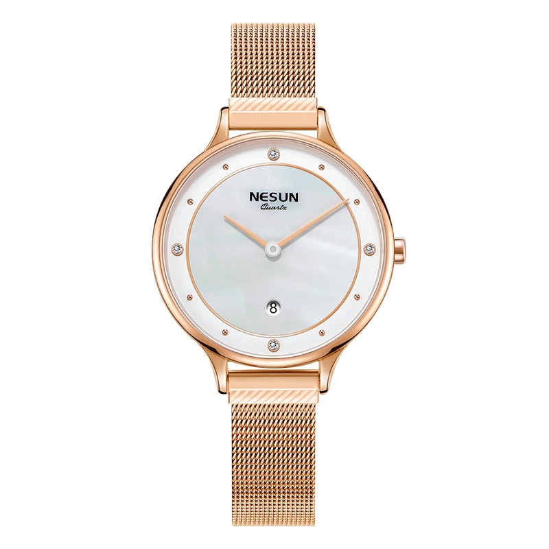 

Nesun Official Women Casual Wristwatches Japan Miyota Movement Rhinstone Simplicity Dress Girls Calendar Watch Relogio Feminino