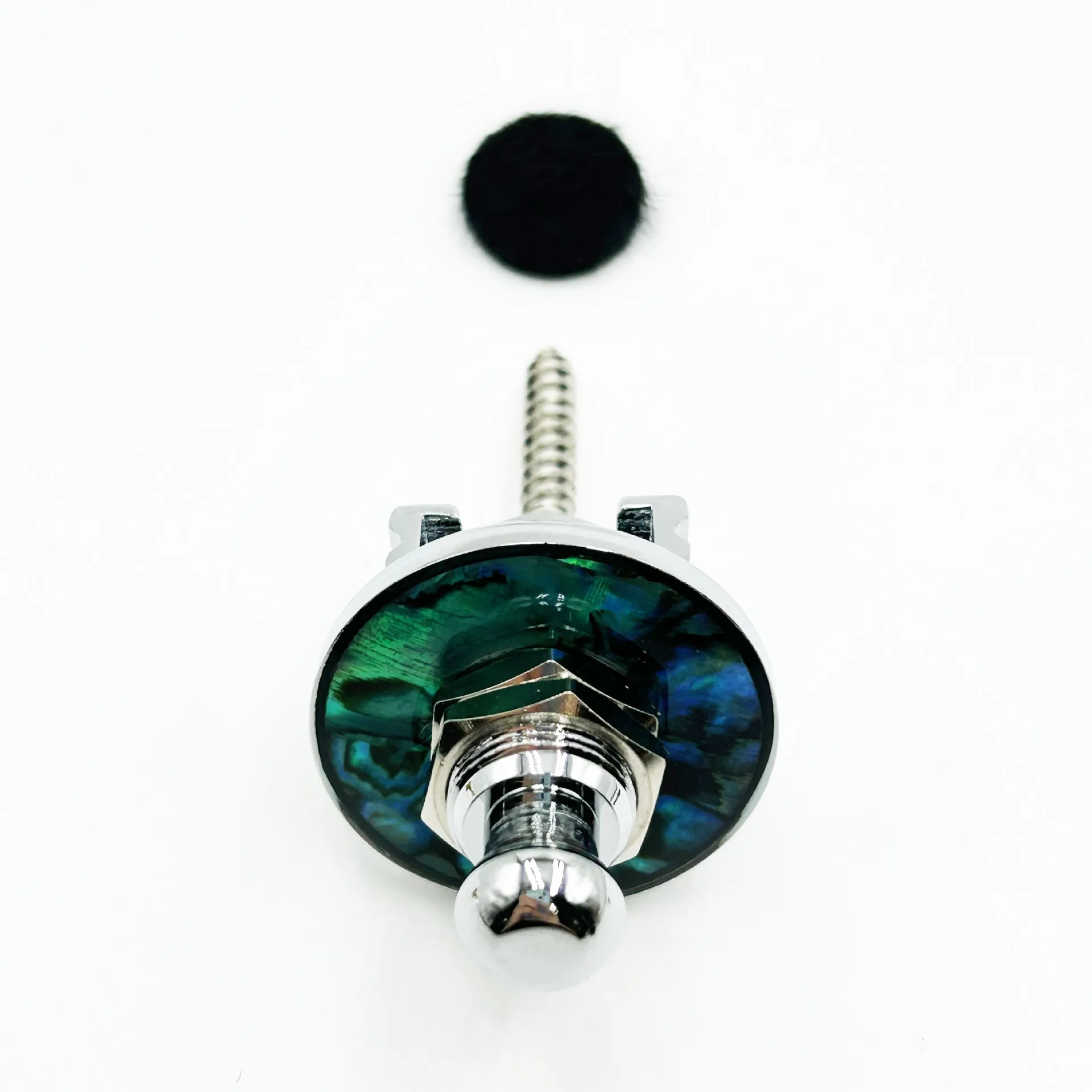 Abalone Shell Inlaid Guitar Strap Buttons Metal Locking Strap Pegs Anti-Drop Security Tail Pins Decorative Pearl Accessories