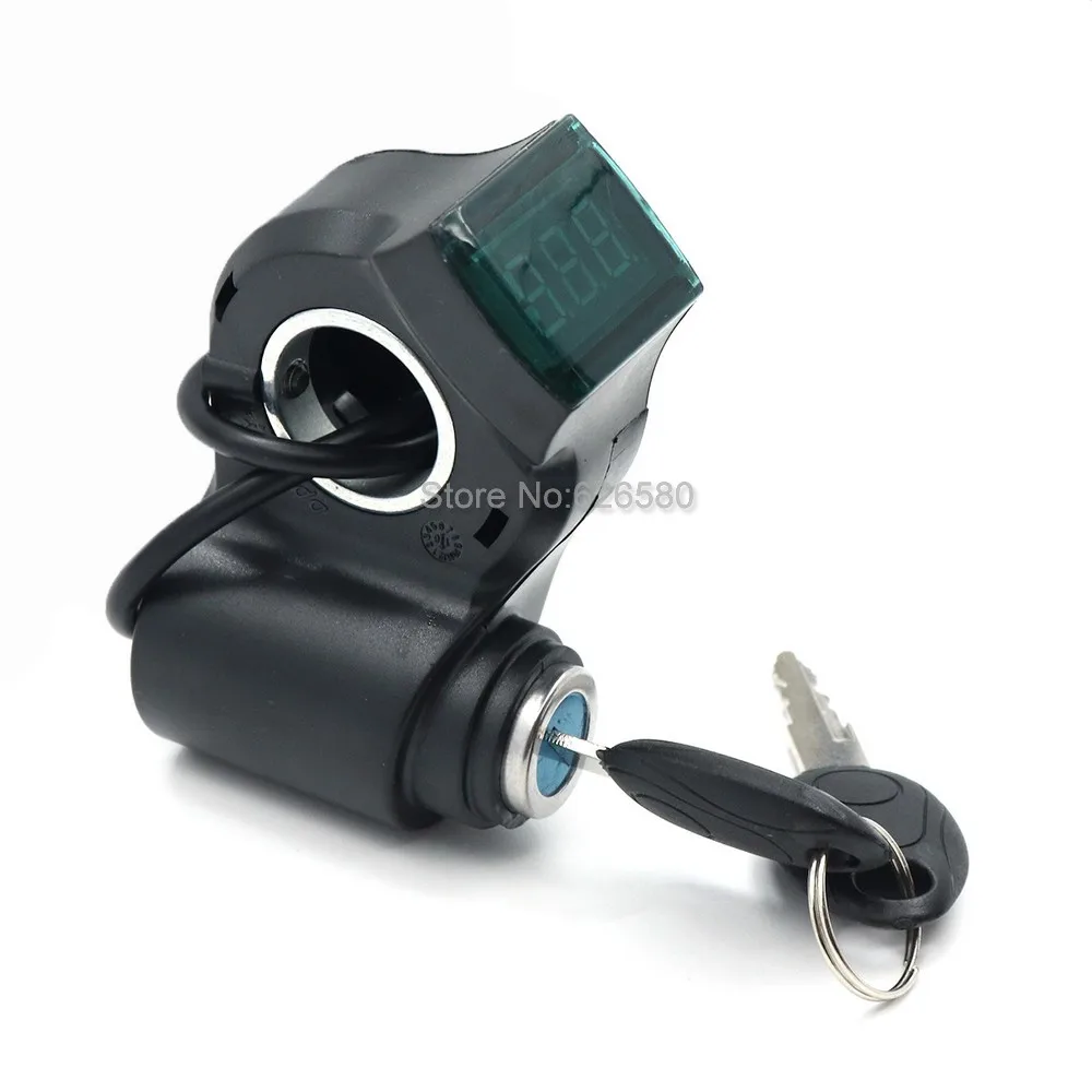 LCD Display Panel Daumen-drossel Spannung Schlüssel Schalter Lock 2M Länge Draht Mit Power Schalter Für Elektrische Fahrrad/roller/Ebike Teile