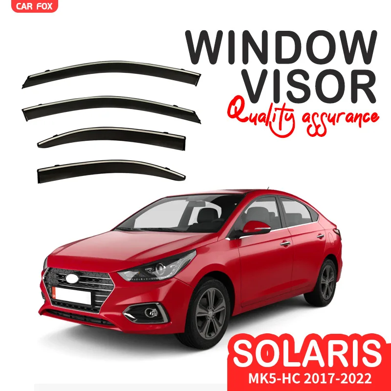 

For Hyundai Solaris 2011-2022 Car Window Visor Awning Shelters Windshield Side Window Rain Sun Shade Accessories Car Styling