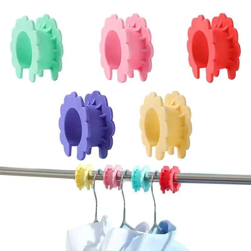 Silicone Coat Hanger Holder 5pcs Clothesline Hanger Stopper Anti-Slip Design Hanger Stopper For Secure Grip Ideal For Laundry Dr