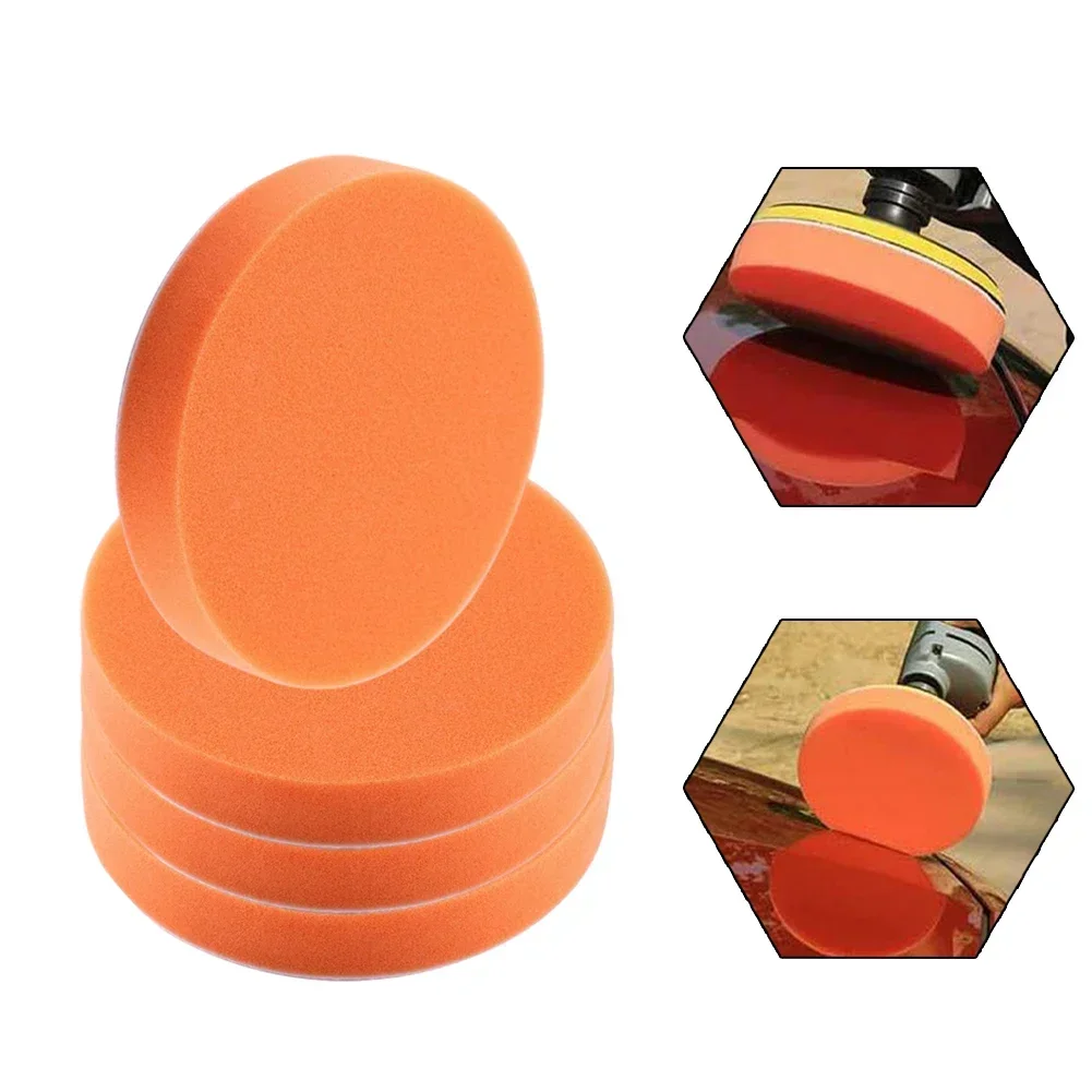 4 pçs 4 polegada 100mm almofada de polimento esponja plana almofadas de cera esponja almofada de polimento para polidor de carro beleza depilação