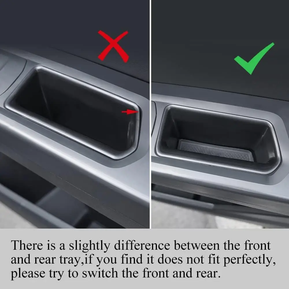 RUNROAD 4pcs Door Organizer Storage Tray for VW Atlas 2018 2019 2020 2021 2022 2023 Atlas Cross Sport Grab Tray Grab Handle Tray - Image 3