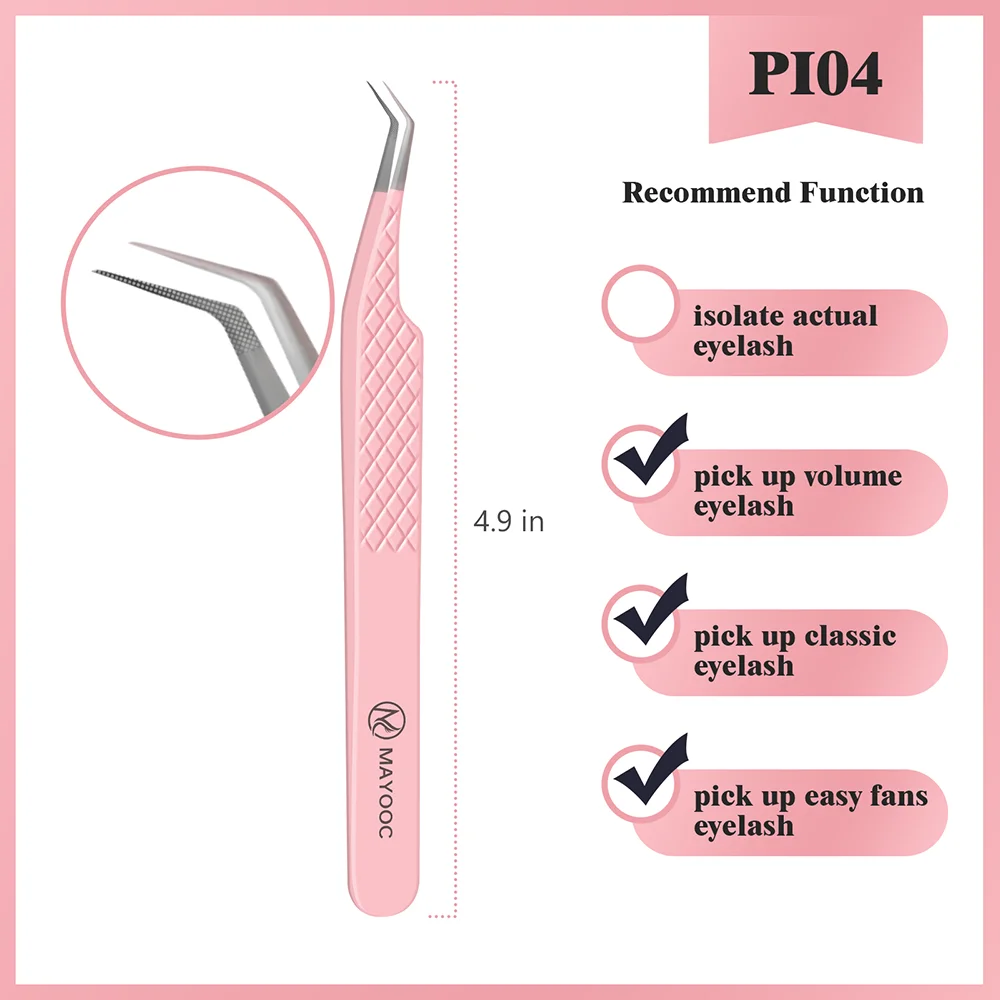 Wimpernverlängerungspinzette mit Faserspitzen, Wimpernkünstler, hochpräzise, superharte, antistatische Pinzette, Make-up-Tools, individuelles Logo – Detail 9
