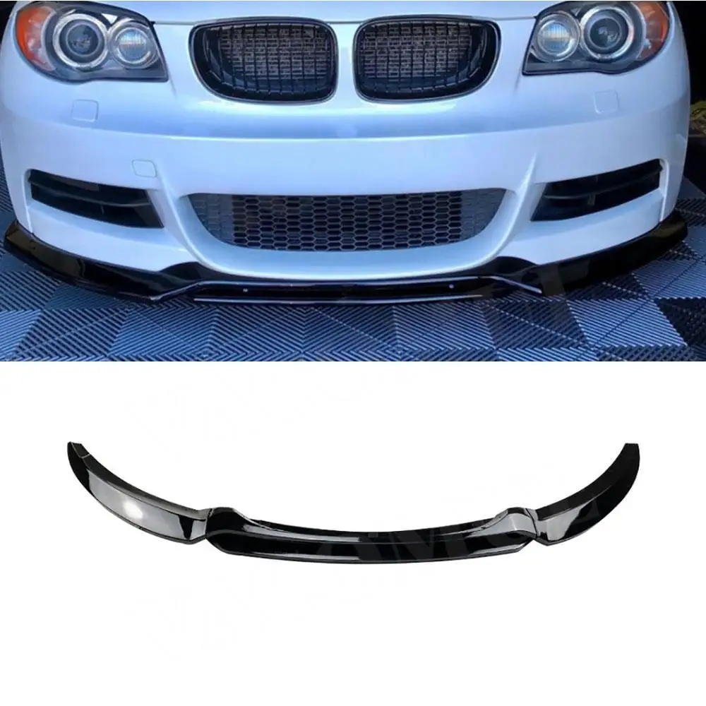 

Накладка на передний бампер VACOMUL ABS для BMW 1 серии E82 M Sport 2007-2010, глянцевый черный цвет, имитация карбона, защита переднего бампера.