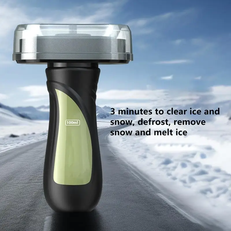 Ice Scrapers For Car 100ml Portable Snow Melting Agent Car Windshield Cleaner Ice Melting Snow Remover Multifunctional Anti Fog