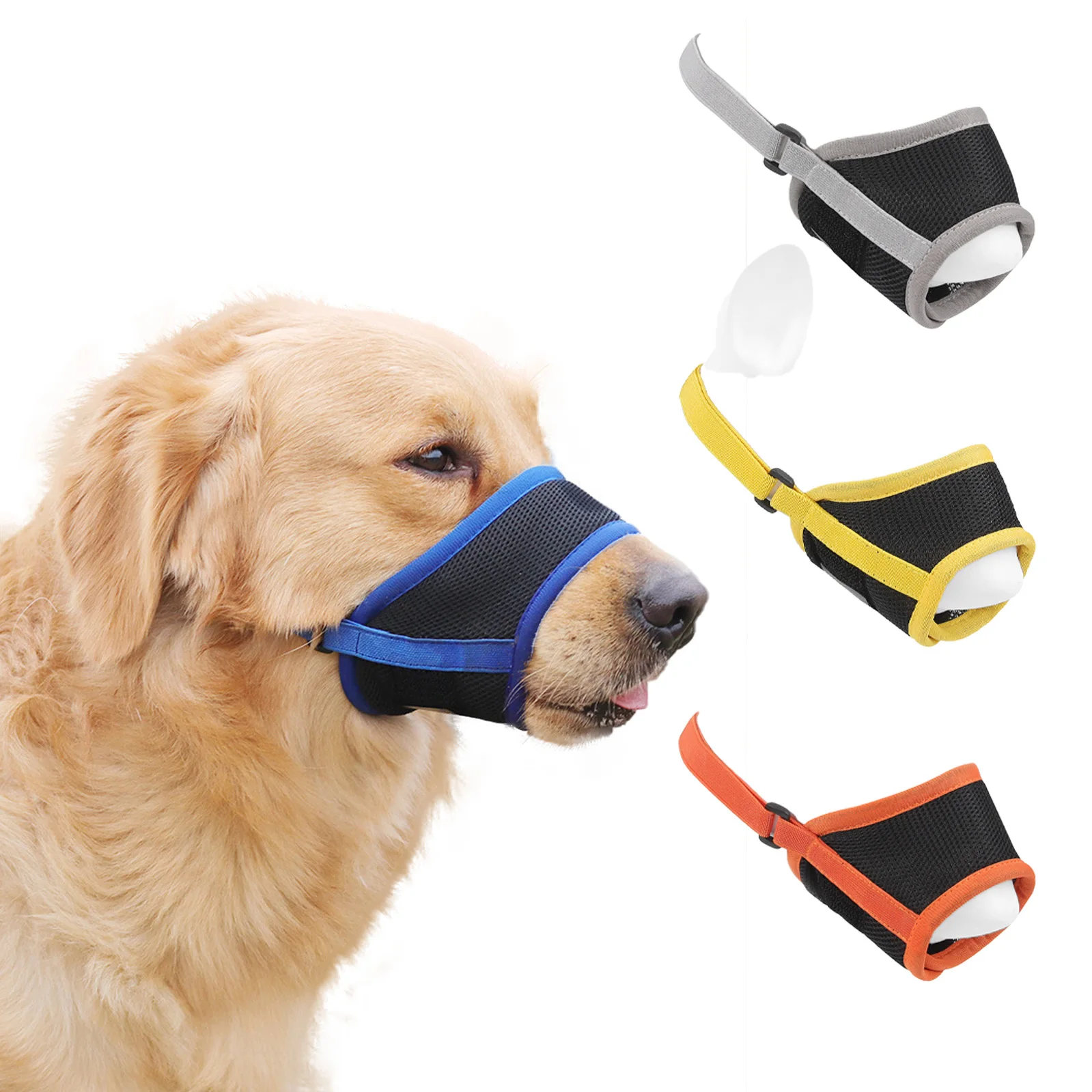 

SOYOMAN Dog Muzzle Puppy and Large Dog Anti Barking Adjustable Mesh Breathable Pet Mouth Muzzles Dog Accessories