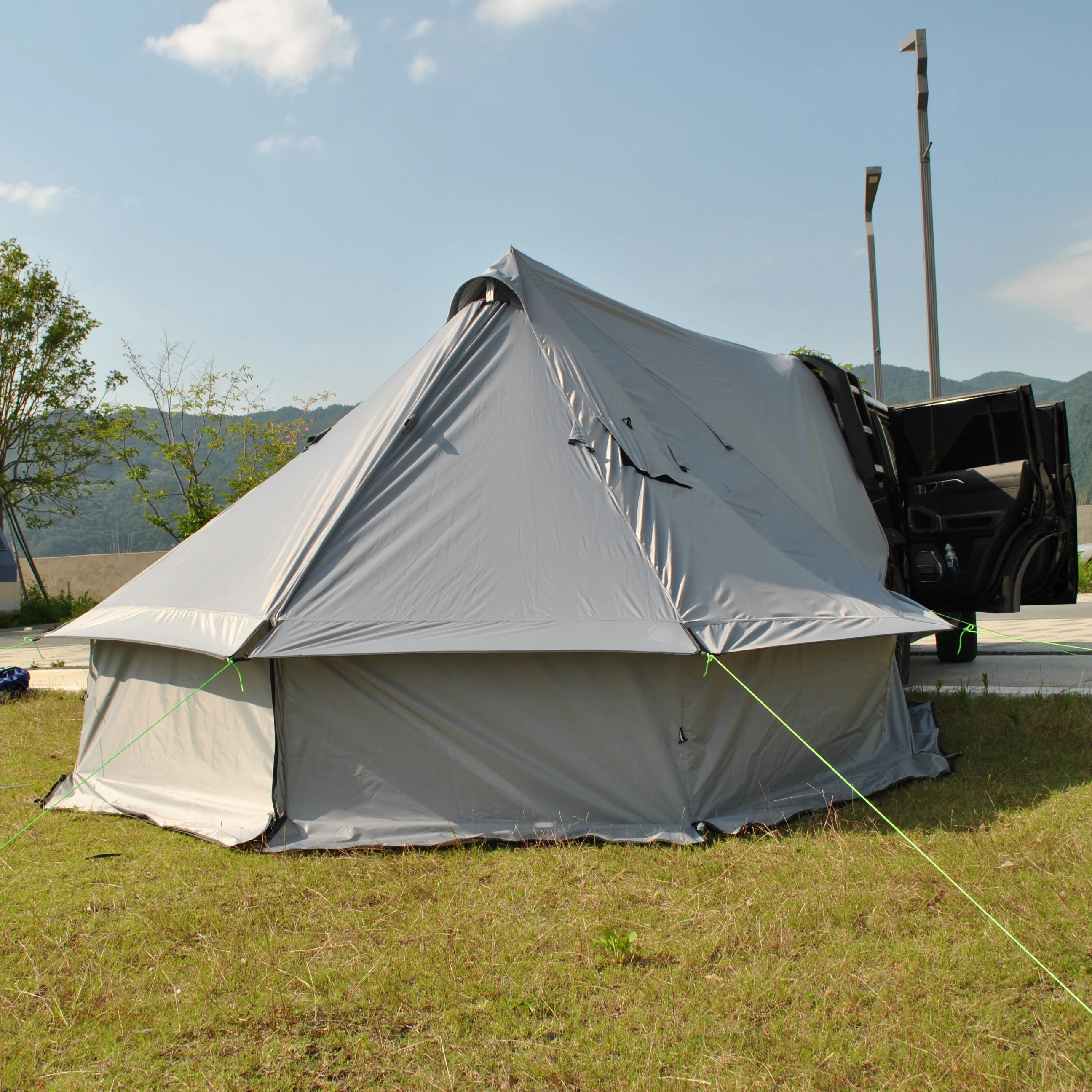 

Car Rear Stove Tent,8 Person Car Tailgate Tent,Car Rear Mongolian Tent,Car Yurt Tent,8 Person Tepee Tent,Car Rear Teepee Tent