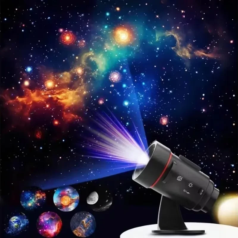 Telescopio de ensueño dinámico cielo estrellado proyección luz dormitorio cielo estrellado atmósfera superior luz regalo de Navidad