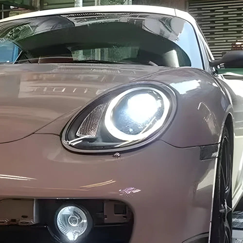

Для Porsche Boxster Cayman 987.1 2004-2008: Обновленная светодиодная фара в сборе, высококачественная проекционная линза, инструменты для автомобиля