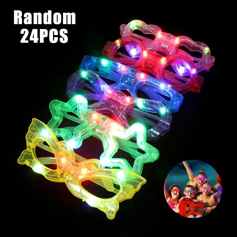 LED Party Glasses 6 Multicolor Lights Rave Gear for Clubs Music Festivals Flashing Eyewear Viral TikTok Bar Accessory image 3