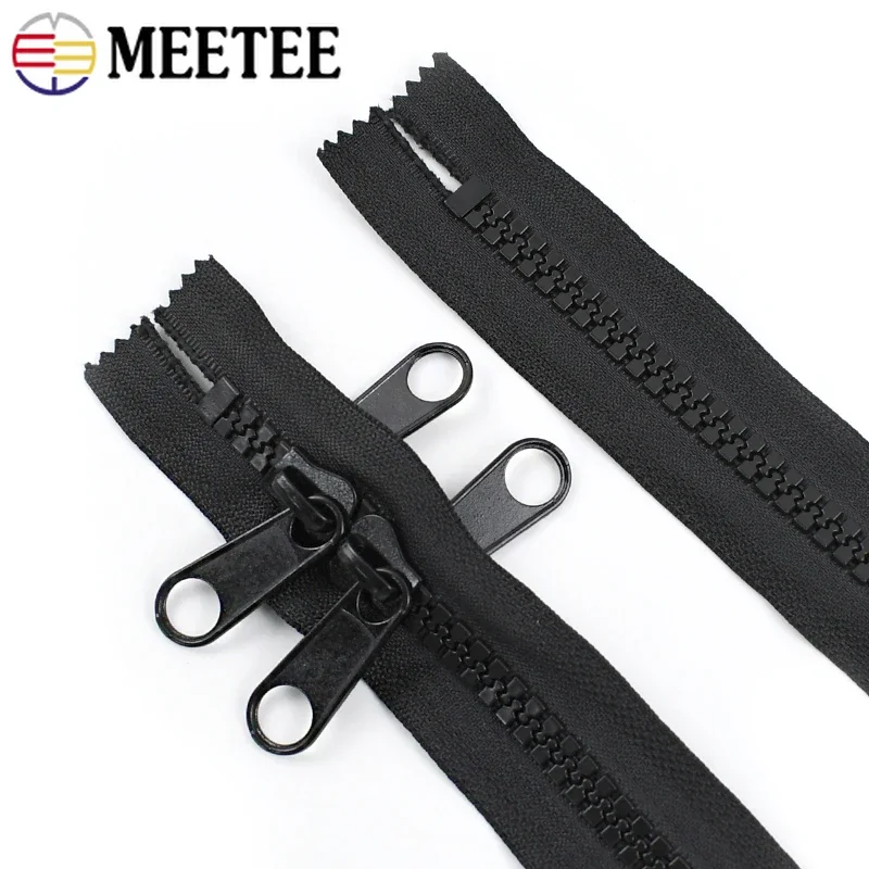 1/2/3/4/5/6Meters 10# Resin Zippers Large Teeth Double Side Zip Puller Outdoor Tent Zipper Lock Repair Kit Sewing Accessories