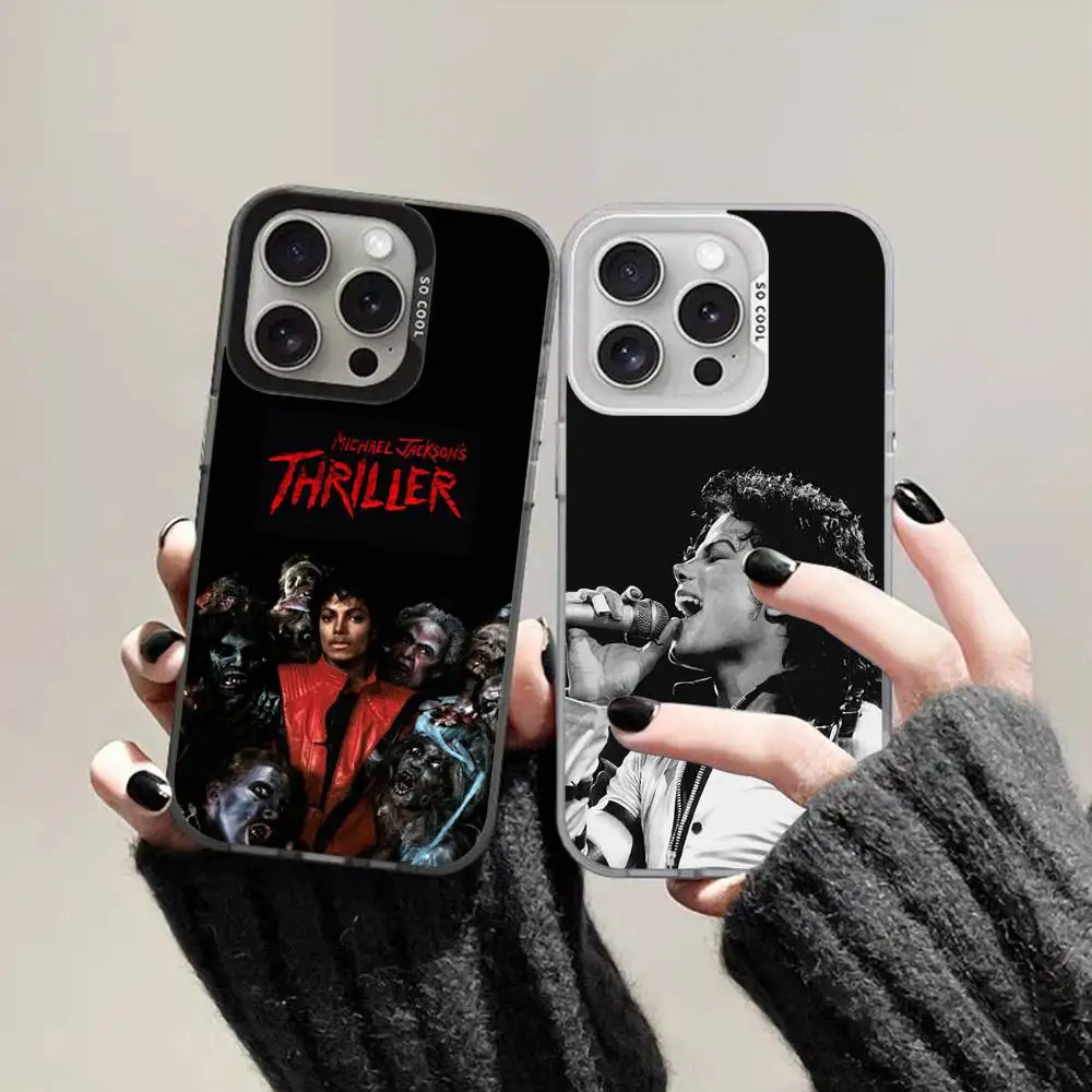 Capa de Celular M-Michael J-JacksonS-S para iPhone 17 16 15 14 13 12 11 Pro Max Plus X XR XS Max, Capa Protetora Antichoque