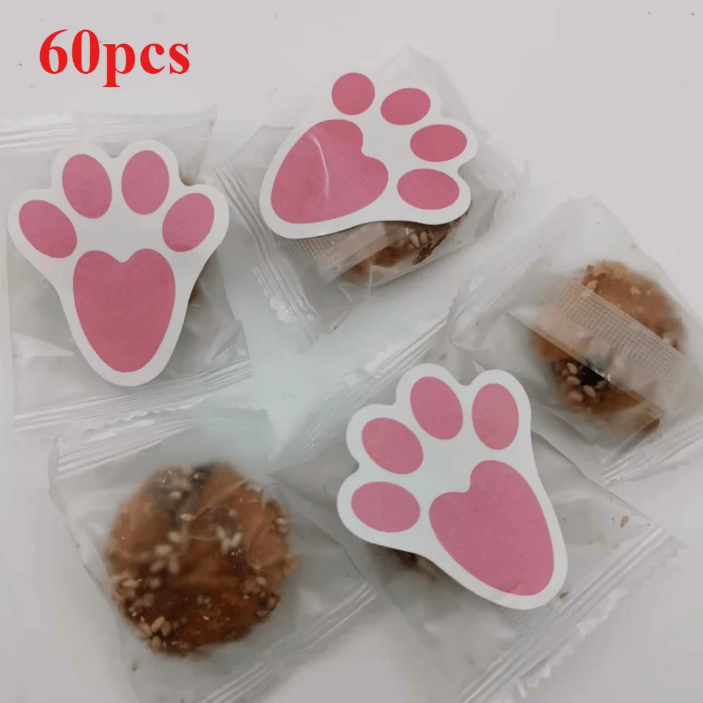 60pcs Easter Bunny Footprint Stickers 2inch cute rabbit Seal Sticker Bakery Gift Wrapping Envelope Seal Love Sticker Label