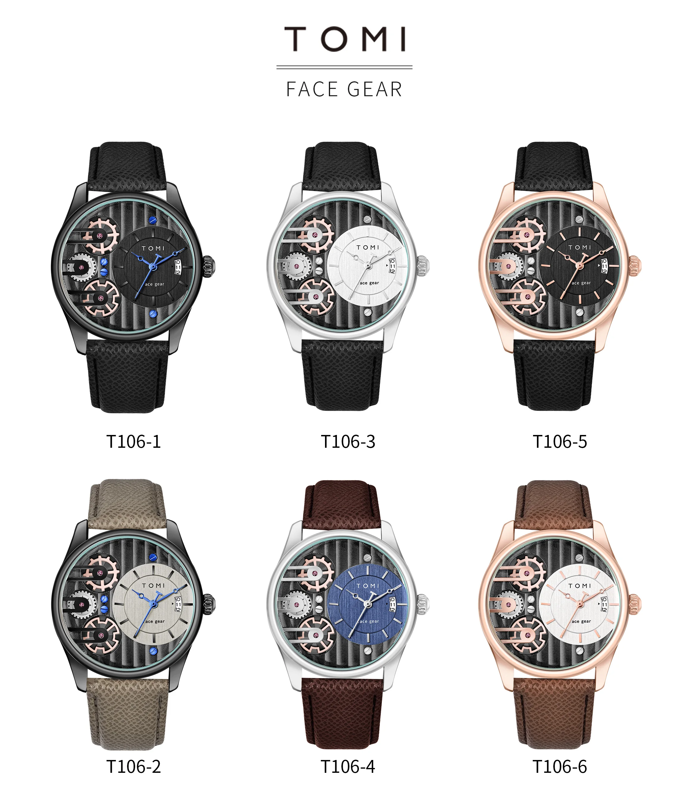 Tomi Herren Geschenk box Kombination Set Uhr Luxus und einfache Business abnehmbare Armband Quarzuhr Herren uhr Festival Geschenk – Detail 10