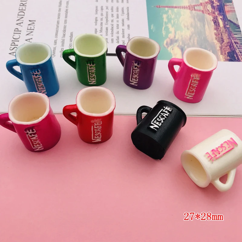 10pcs Hot Selling Resin Cute Miniature Cup Charm for Keychain, Earring, Scrapbooking, DIY Making, Necklace