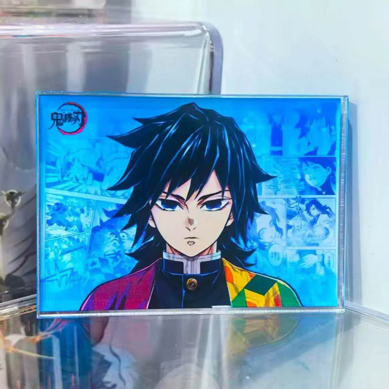 

Anime Demon Peripherals Water Hashira Giyu Tomioka Acrylic Brick Accessory Collectible Insect Hashira Shinobu Kocho Toys