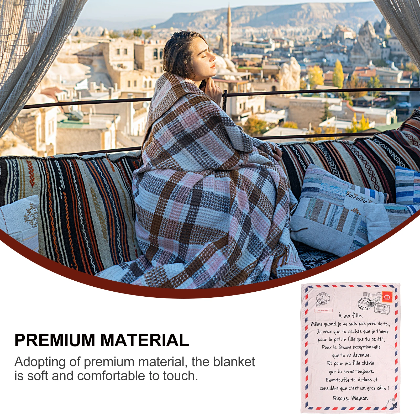 

Lamb Blanket 150x200cm Warm Flannel Winter Gift Breathable Lightweight Non Fading Suitable Couch Bed Movie Theater Park