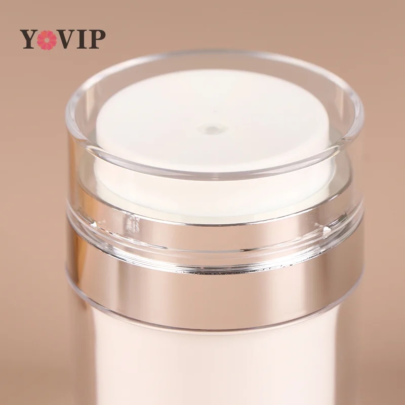 Airless Empty Pump Jar Refillable Pressed Creams Gels Lotions Dispenser Leak Proof Cosmetic Container Moisturizer Vacuum Bottle