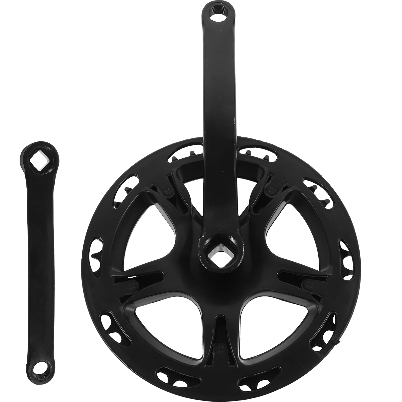 

1 Set Bike Crank Set Replacement Square Hole Crank Arm Sturdy Chainring Universal Fit Multiple Models Reusable Crankset Tool