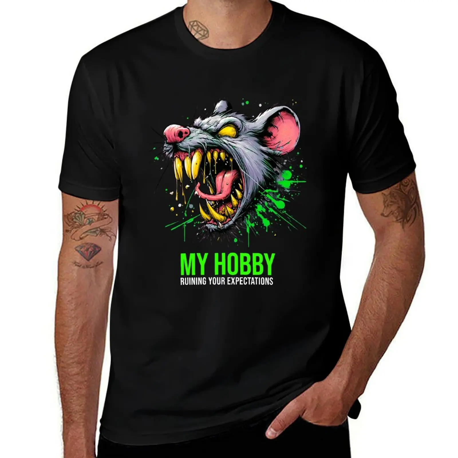 

Green Splatter Rat Ruining Expectations T-Shirt anime figures graphic t shirts luxury t-shirt luxury clothes men