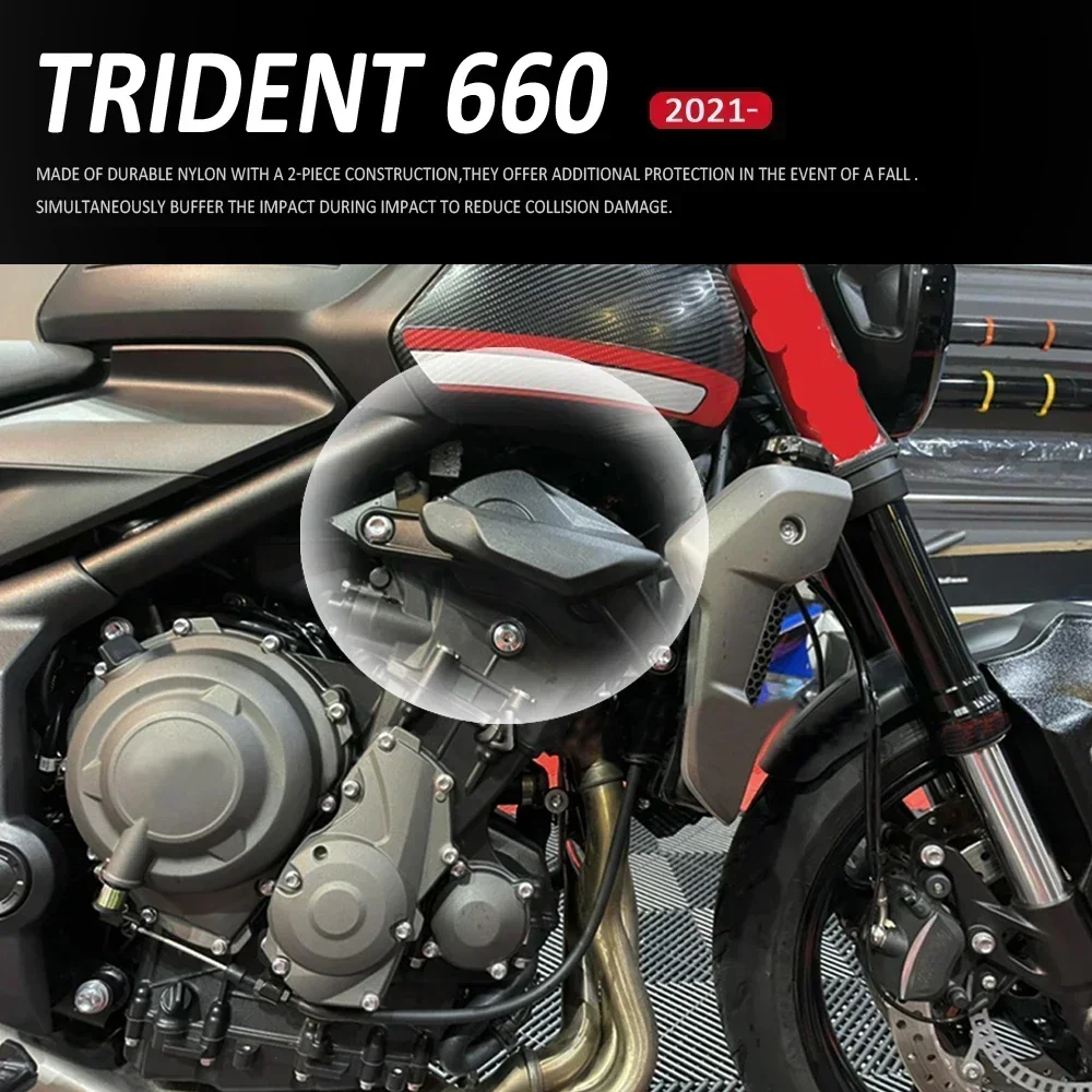 

Падающие слайдеры, защита для нового мотоцикла для Trident 660, детали, защитные боковые аварийные прокладки, защита Trident660 2021 2022