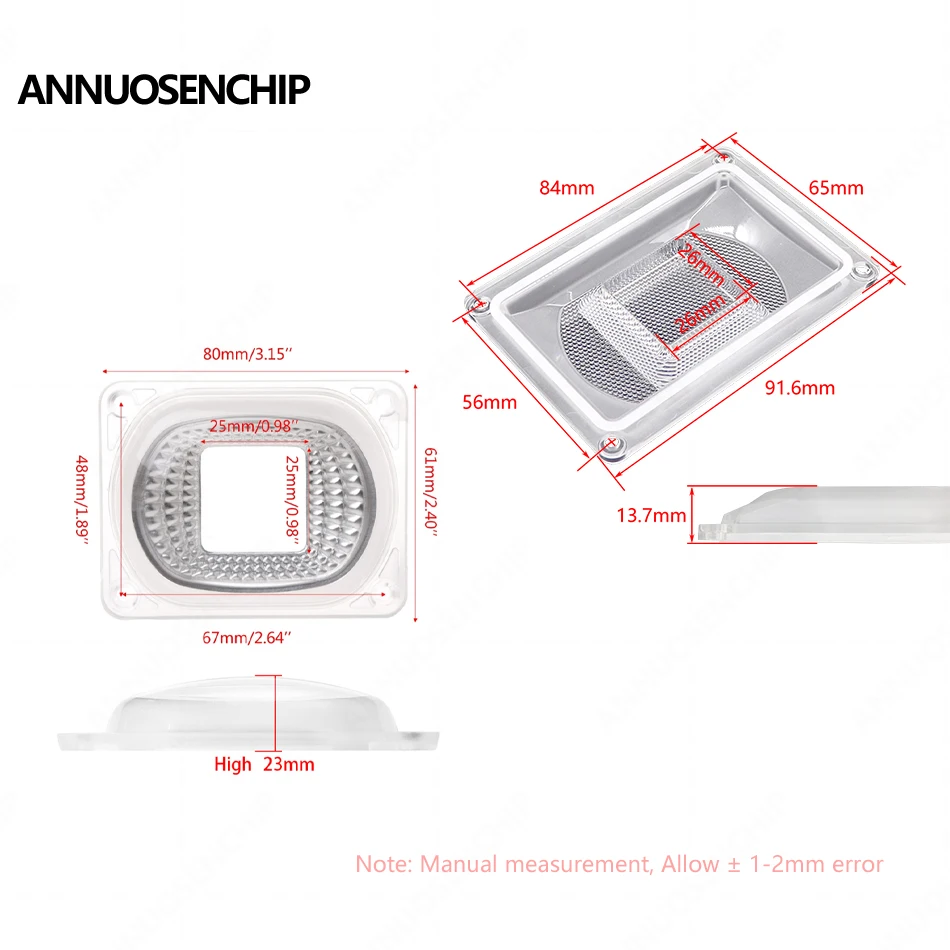 90 120 LED COB Chip PC Lens Reflector Spotlight Cup Impermeável Selado Silicone Anel Tampa Da Lâmpada para DIY Plant Growth Floodlight