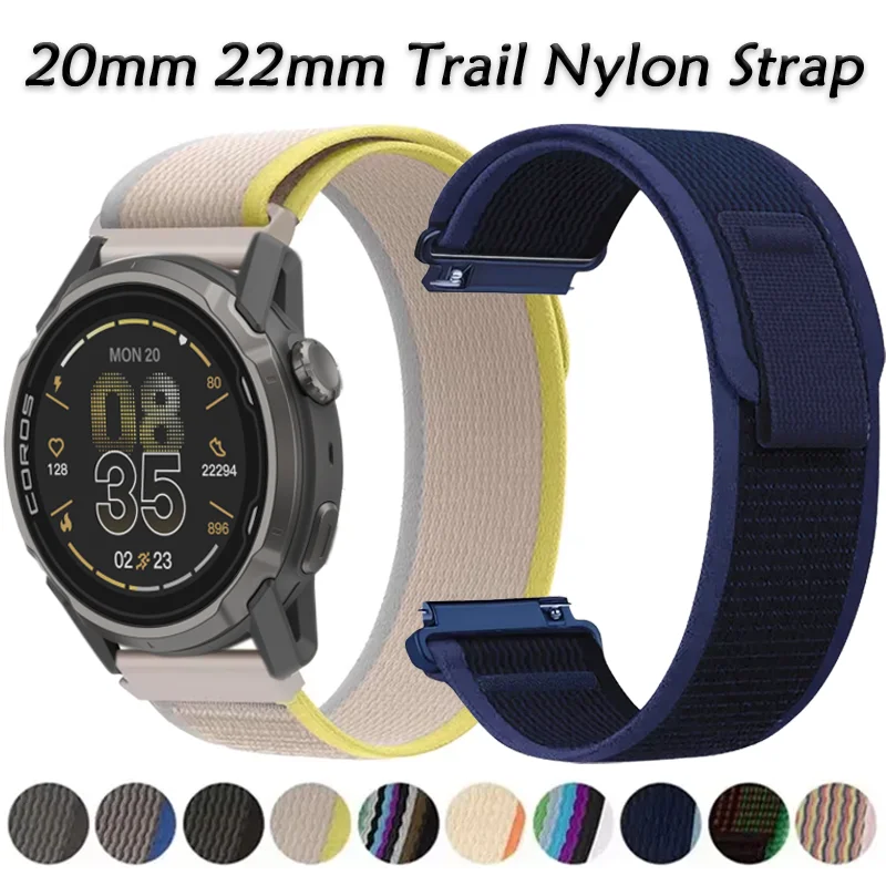 20 mm 22 mm Trail-Nylonarmband für COROS APEX 4 42 mm/2 Pro/PACE Pro/3 verstellbares Ersatzarmband Suunto Vertical 2/Run/Race 2