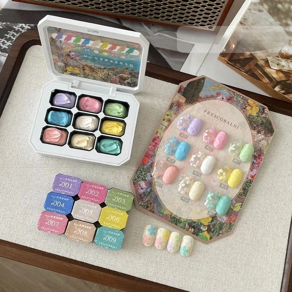 Hot Oil Paintting Nail Cream Gel Drawing Gel Paste 3D Texture Oil Gravel Sculpture Varnish Embossing Nail Art Gel For manicure