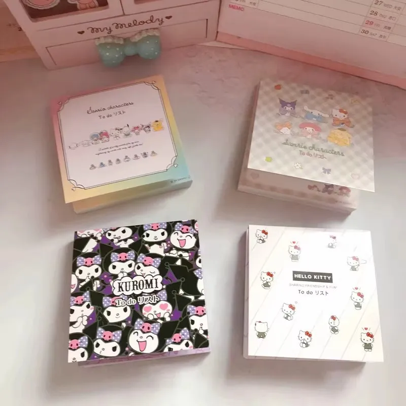 

Hello Kitty Convenience Sticker Tearable Memo Pad Cute Cartoon Notebook Non Adhesive Office Supplies Student Gift Wholesale